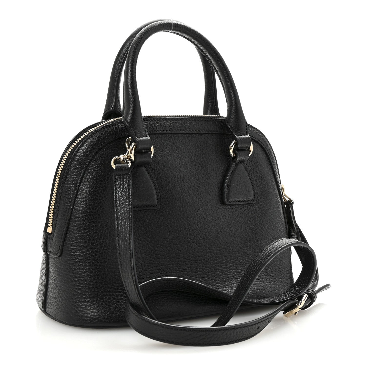 Gucci Dollar Calfskin Small GG Charm Dome Bag Black 3 of 10