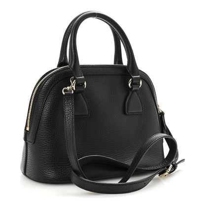 Gucci Dollar Calfskin Small GG Charm Dome Bag Black 3 of 10