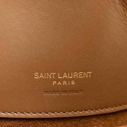Saint Laurent Shiny Calfskin Le 37 Small Bucket Bag Dark Cork 6 of 12