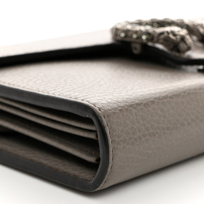Gucci Dollar Calfskin Crystal Mini Dionysus Chain Wallet Dusty Grey Black Diamond 8 of 9