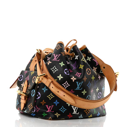 Louis Vuitton Monogram Multicolor Petit Noe Black 2 of 10