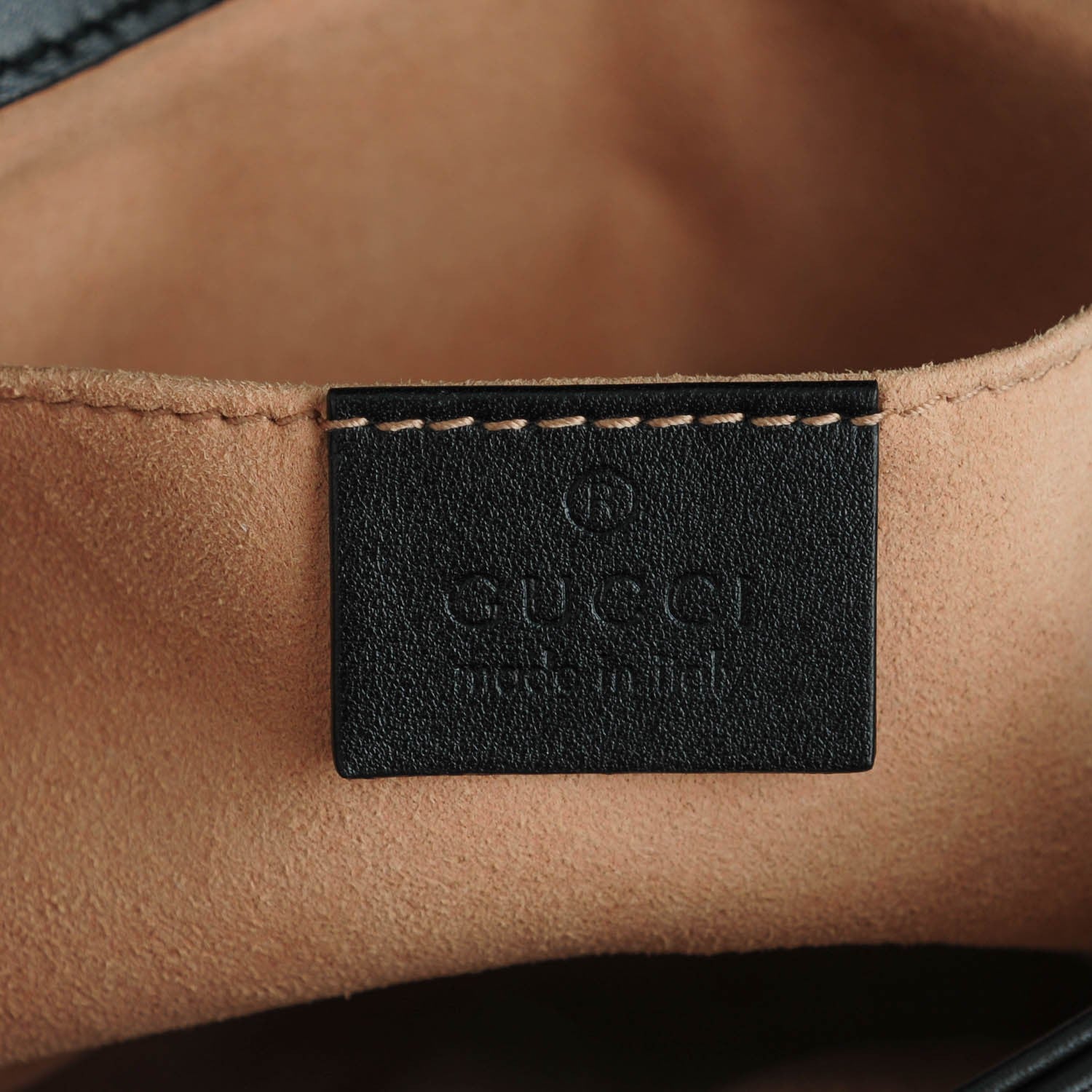 Gucci Calfskin Matelasse Mini GG Marmont Shoulder Bag Black 6 of 7