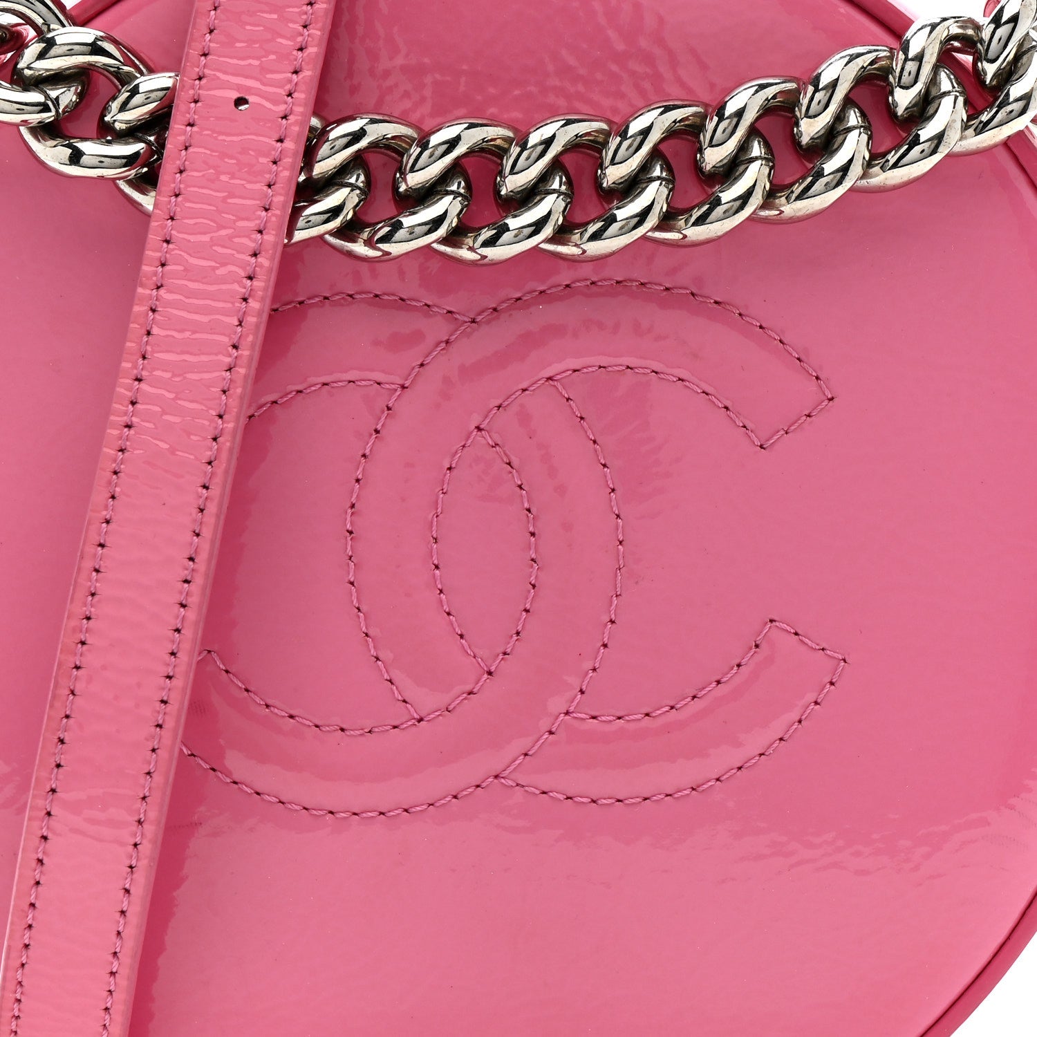 Chanel Patent Round As Earth Evening Bag Pink 8 of 19