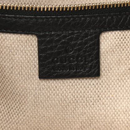 Gucci Pebbled Calfskin Medium Soho Chain Hobo Black 6 of 12