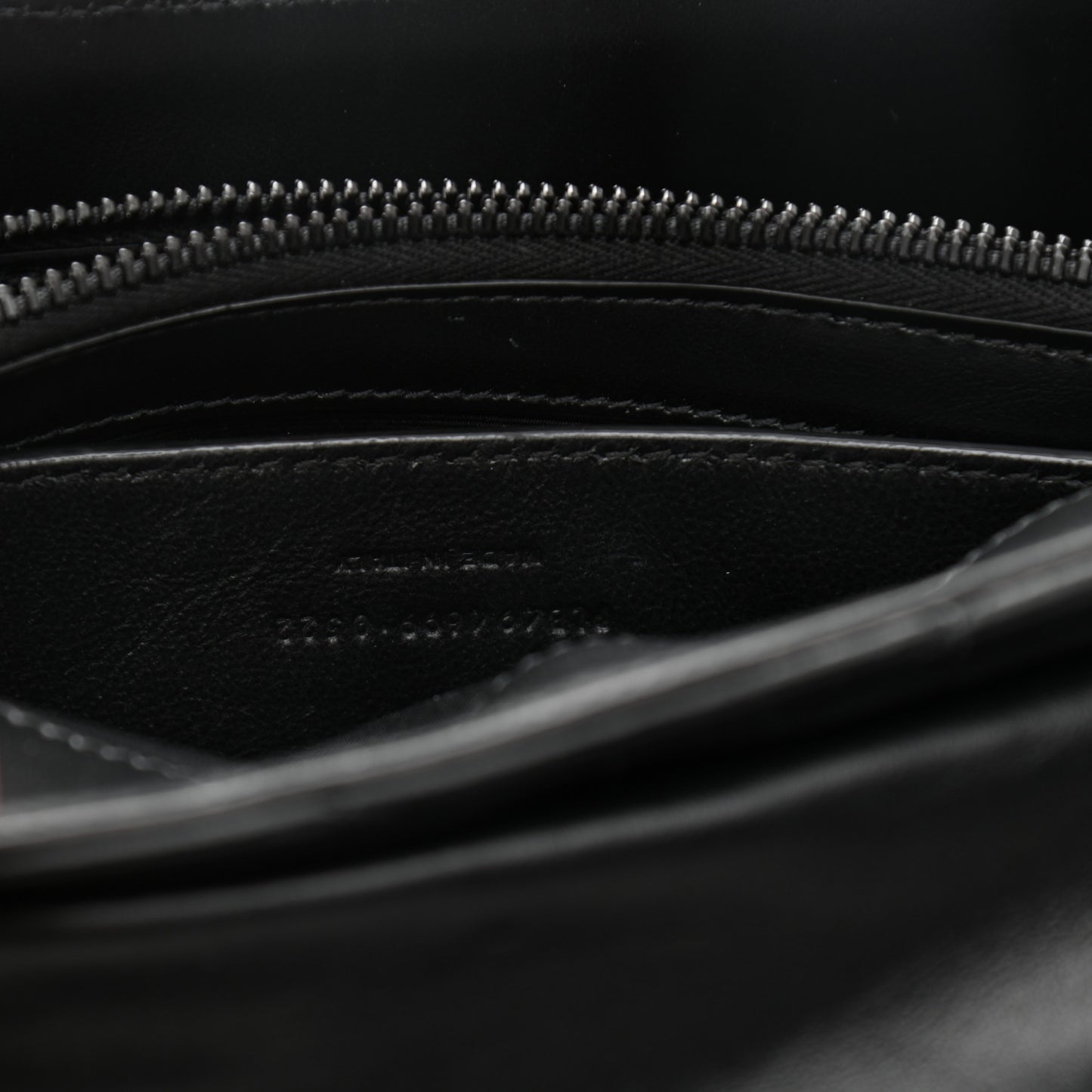 Calfskin Y Quilted Monogram Monochrome Small Loulou Chain Satchel Black