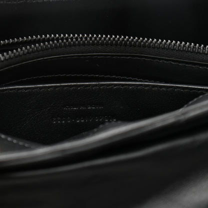 Saint Laurent Calfskin Y Quilted Monogram Monochrome Small Loulou Chain Satchel Black 6 of 9