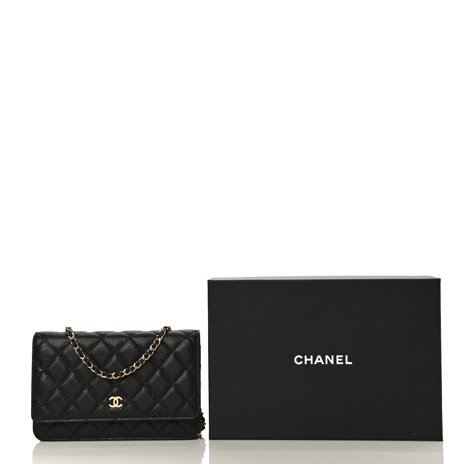 Chanel Caviar Quilted Wallet On Chain WOC Black 14 of 14