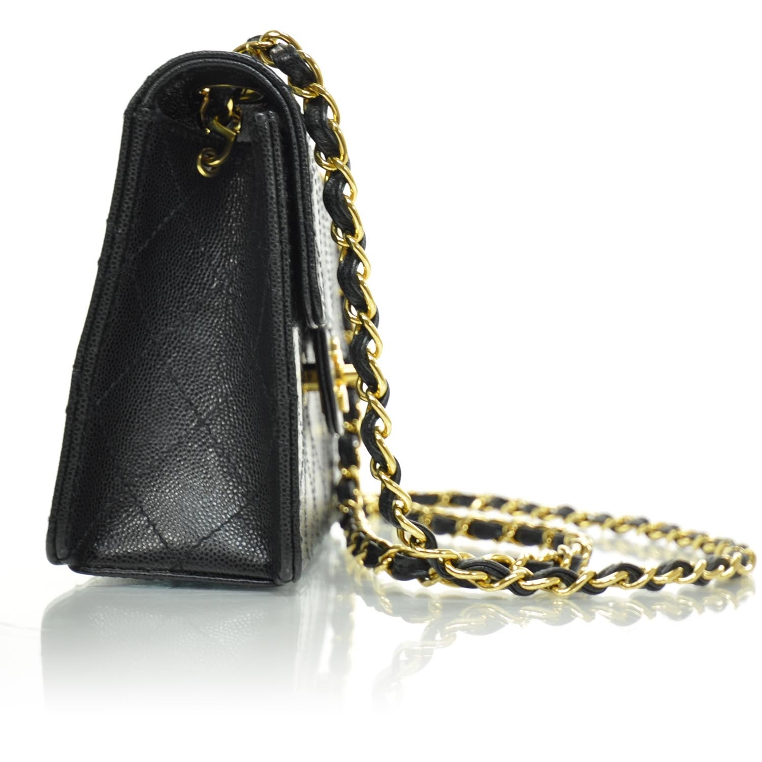 Chanel Caviar Diamond Stitched Mini Flap Black 3 of 9