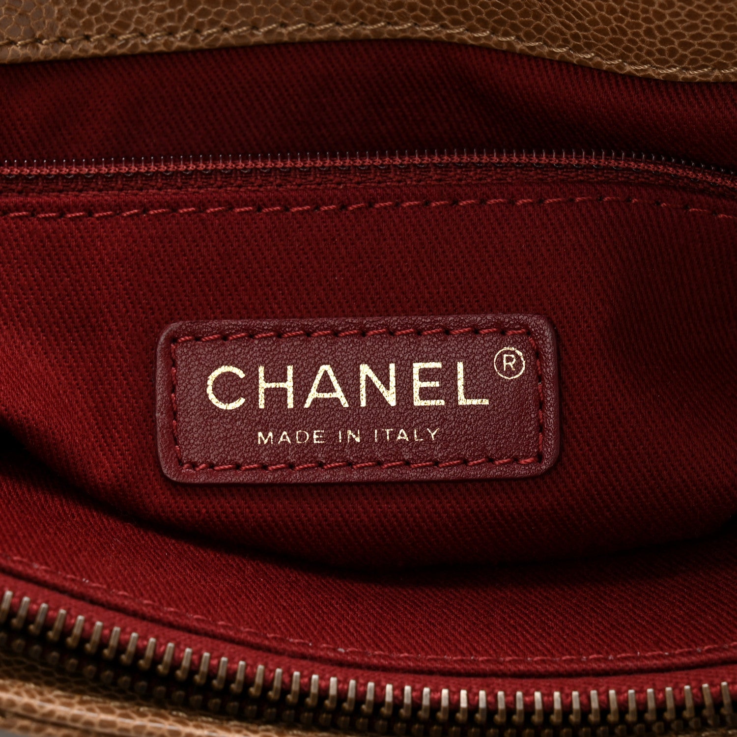 Chanel Glazed Caviar Quilted Small Shiva Tote Beige 6 of 10