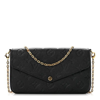 Louis Vuitton Empreinte Pochette Felicie Chain Wallet Black 2 of 7