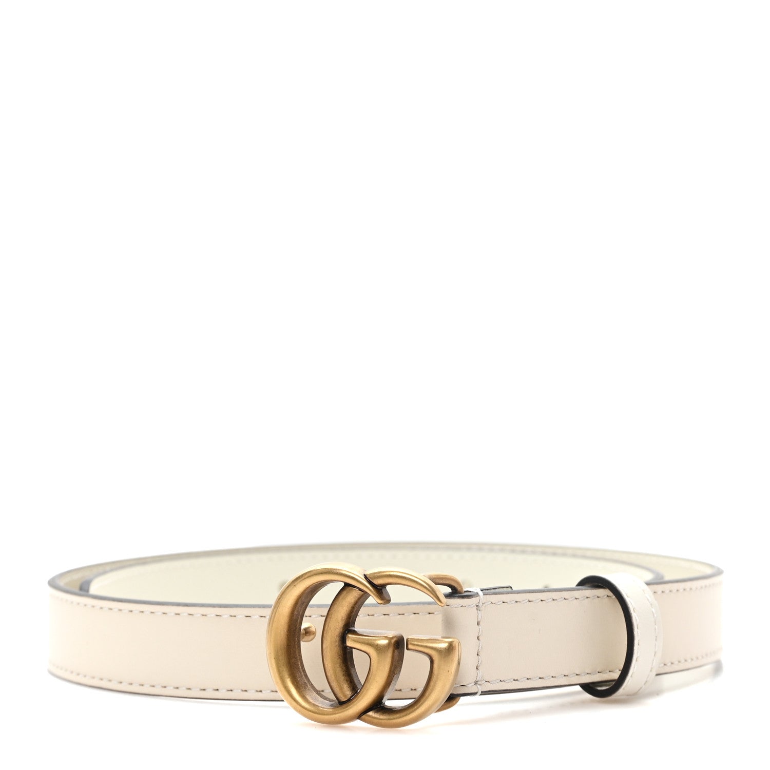 Gucci Calfskin Double G 20mm Belt 70 28 Mystic White 1 of 4