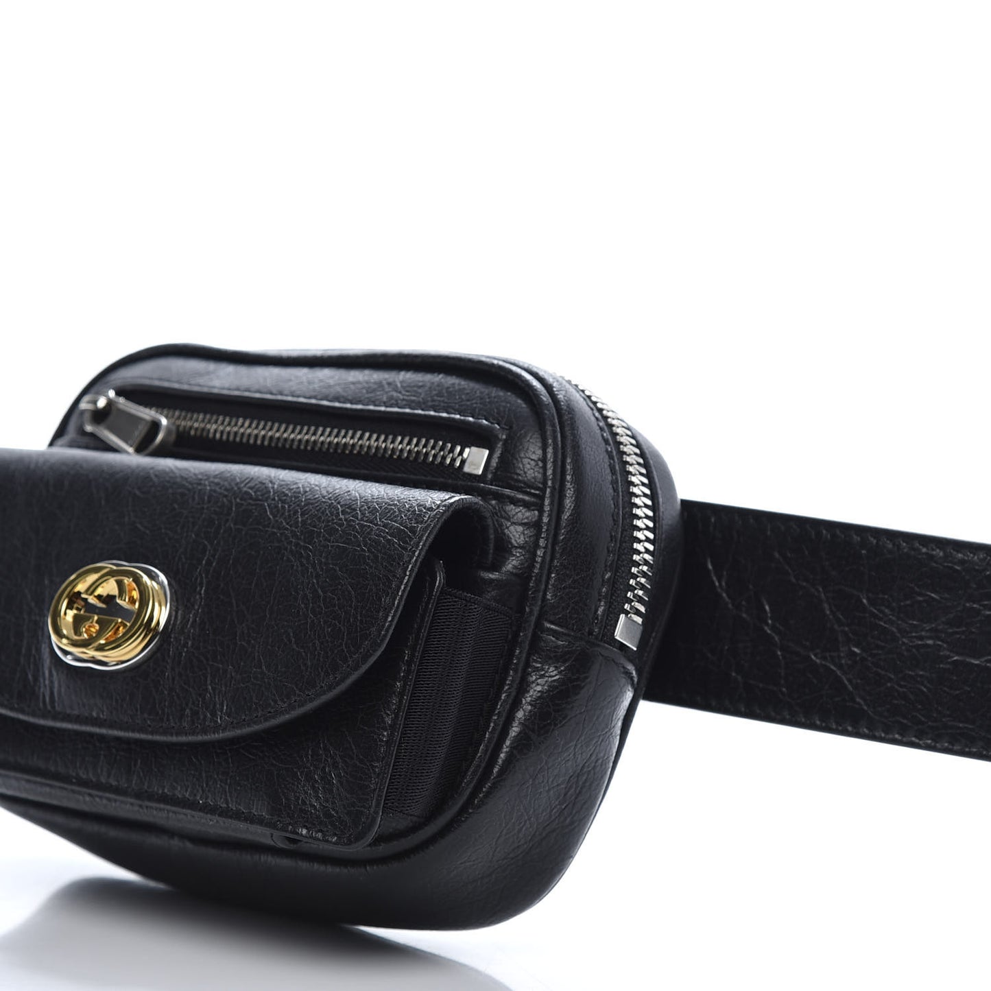Fluffy Calfskin Mini Morpheus Belt Bag 70 28 Black