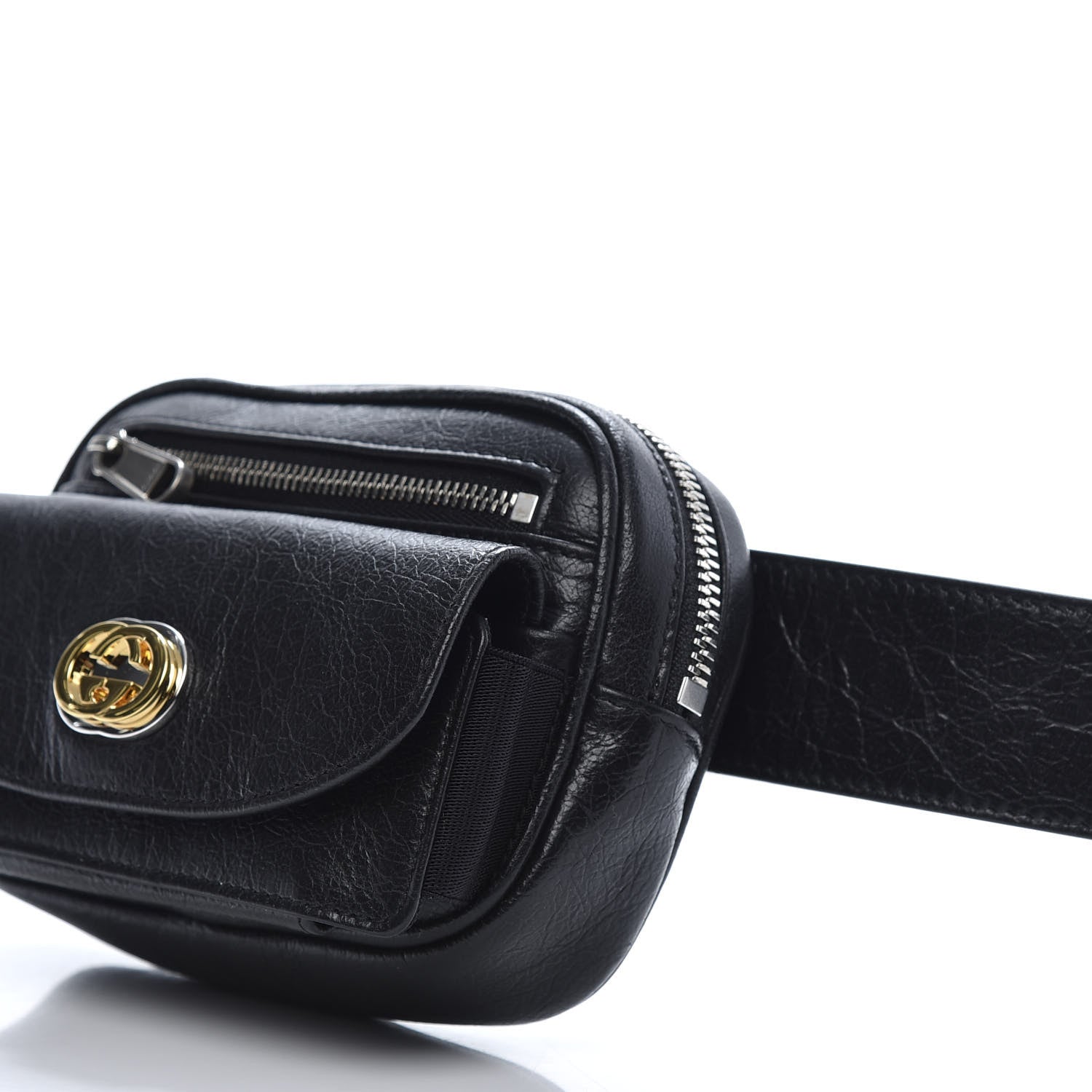 Gucci Fluffy Calfskin Mini Morpheus Belt Bag 70 28 Black 7 of 11