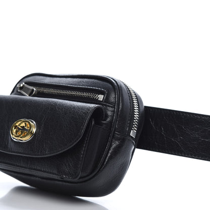 Gucci Fluffy Calfskin Mini Morpheus Belt Bag 70 28 Black 7 of 11