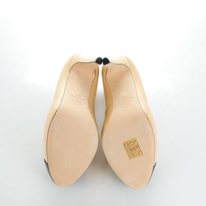 Chanel Lambskin Cap Toe Pumps 38.5 Beige Black 5 of 8