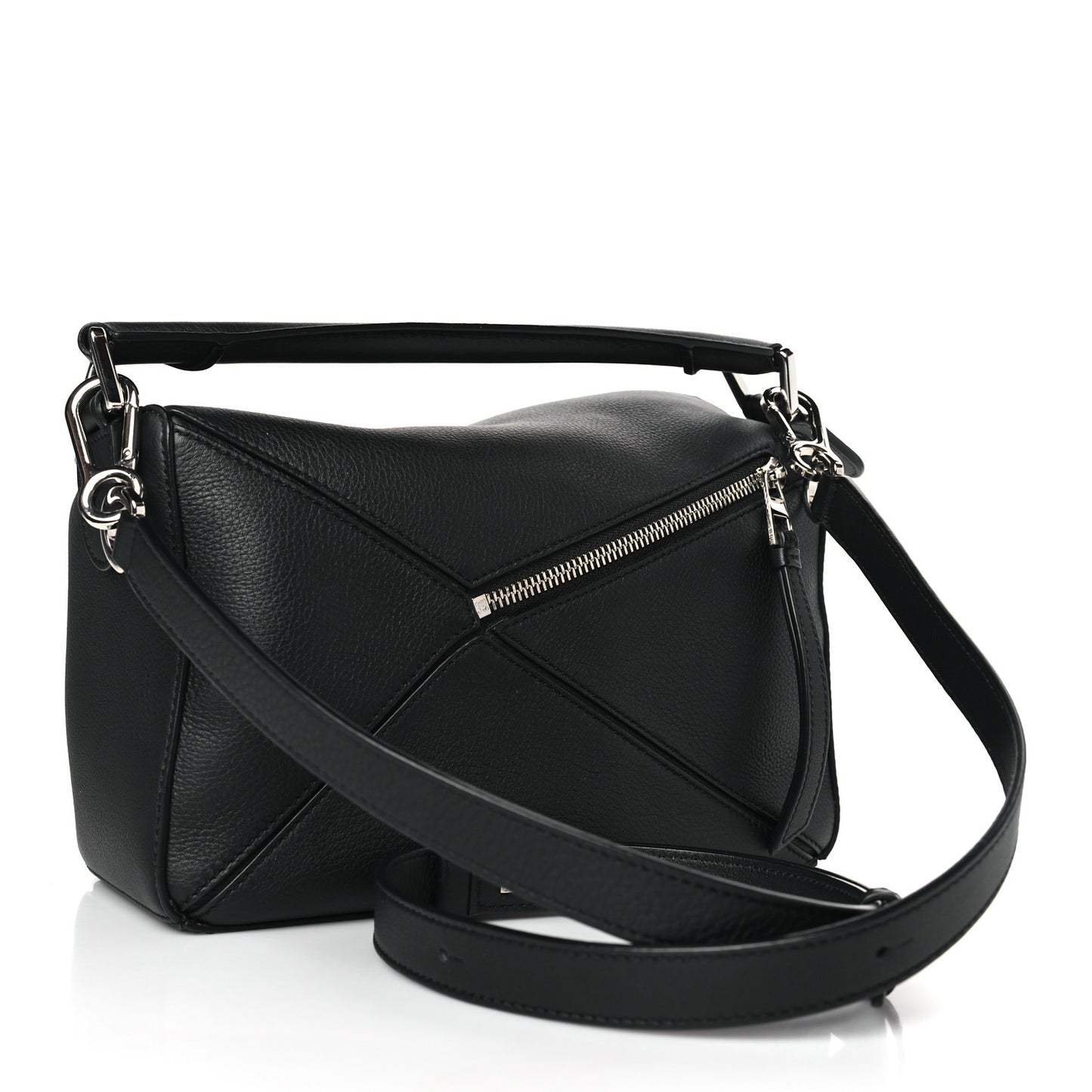 Calfskin Small Puzzle Bag Black