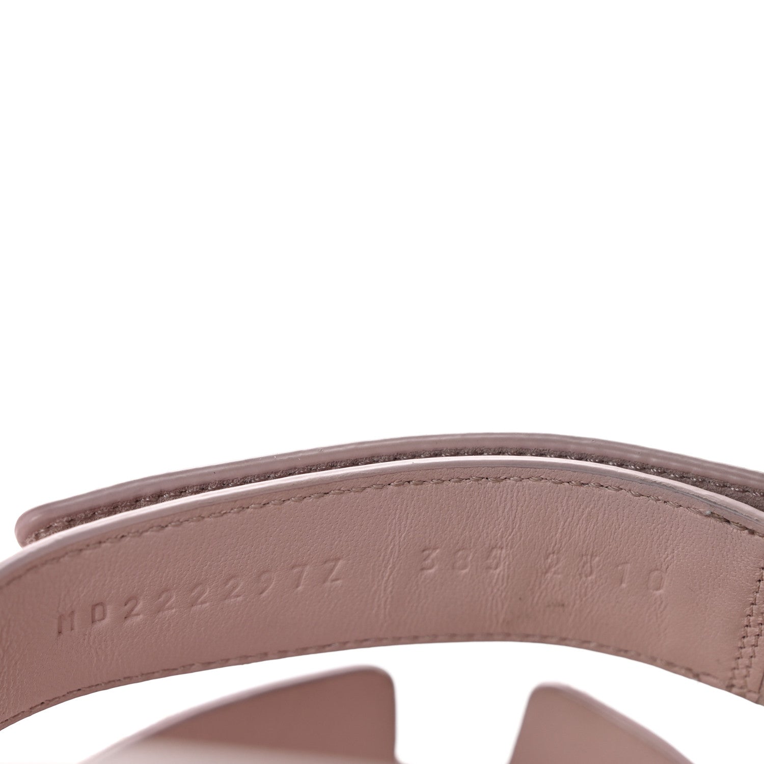 Hermes Suede Goatskin Womens Chypre Sandals 38.5 Rose Porcelaine 9 of 9