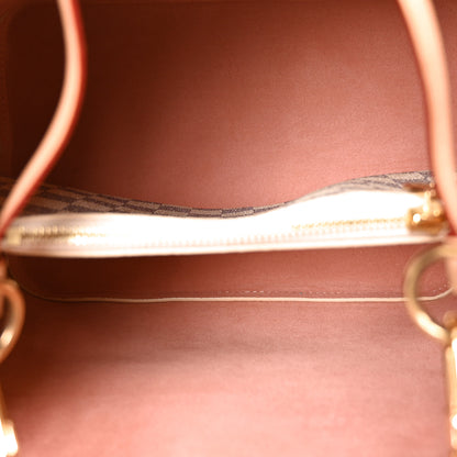 Louis Vuitton Damier Azur Braided Neonoe MM Peach Cream 5 of 9