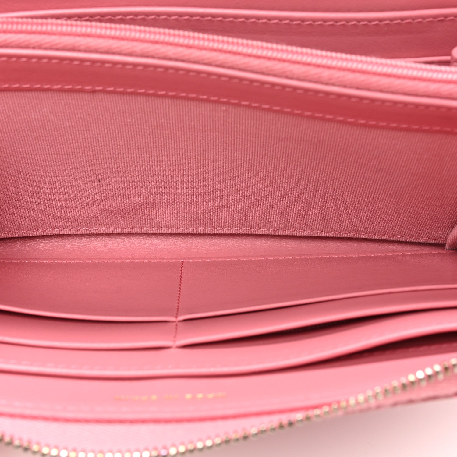 Chanel Caviar Quilted Large Gusset Zip Around Wallet Pink 6 of 19