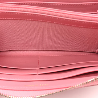 Chanel Caviar Quilted Large Gusset Zip Around Wallet Pink 6 of 19