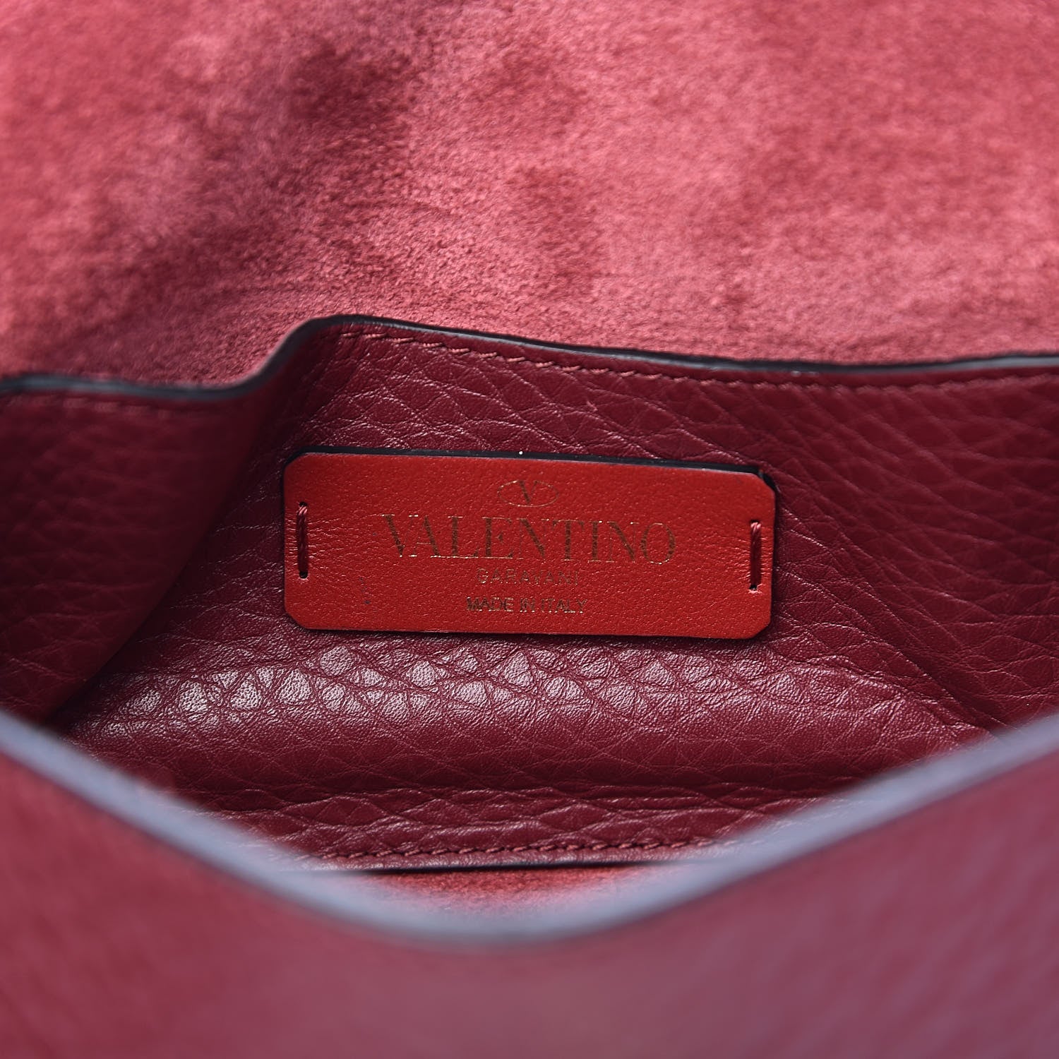 Valentino Garavani Pebbled Calfskin Mini Rockstud Crossbody Bag Rubin 6 of 10