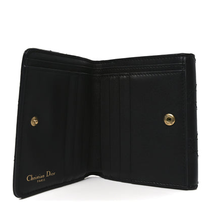 Christian Dior Lambskin Cannage Dioraddict Flap Wallet Black 5 of 6