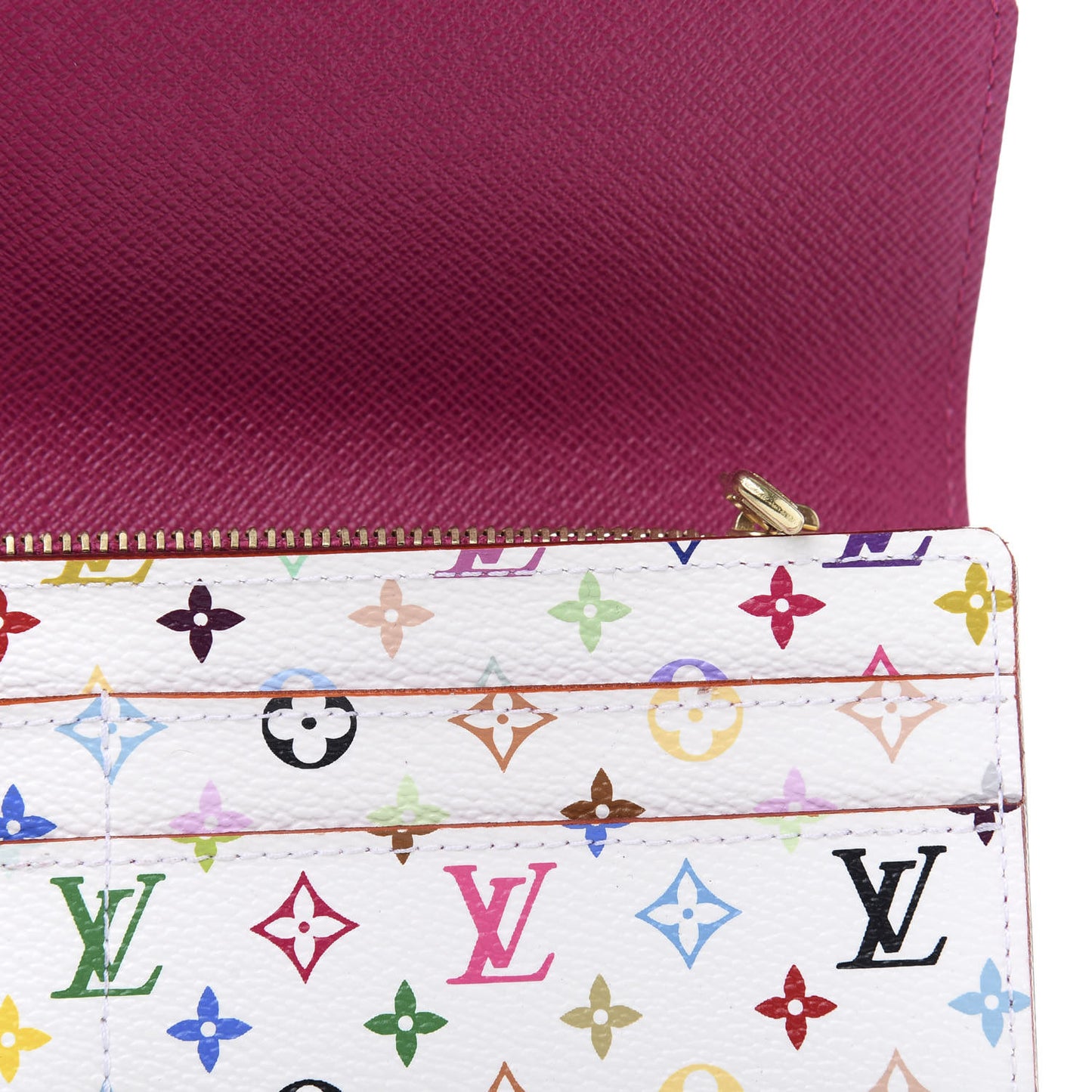 Monogram Multicolor Sarah Wallet NM White Eglantine