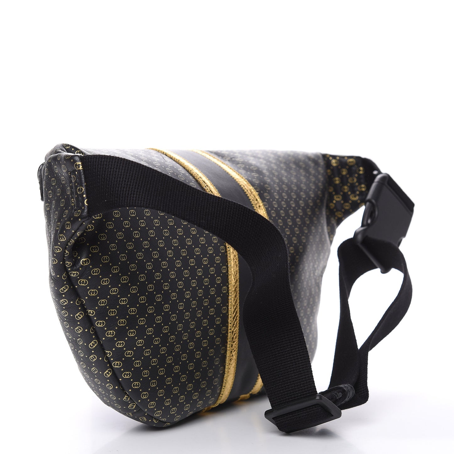 X DAPPER DAN Calfskin Laminated Ayers GG Micro Monogram Mens Belt Bag Black
