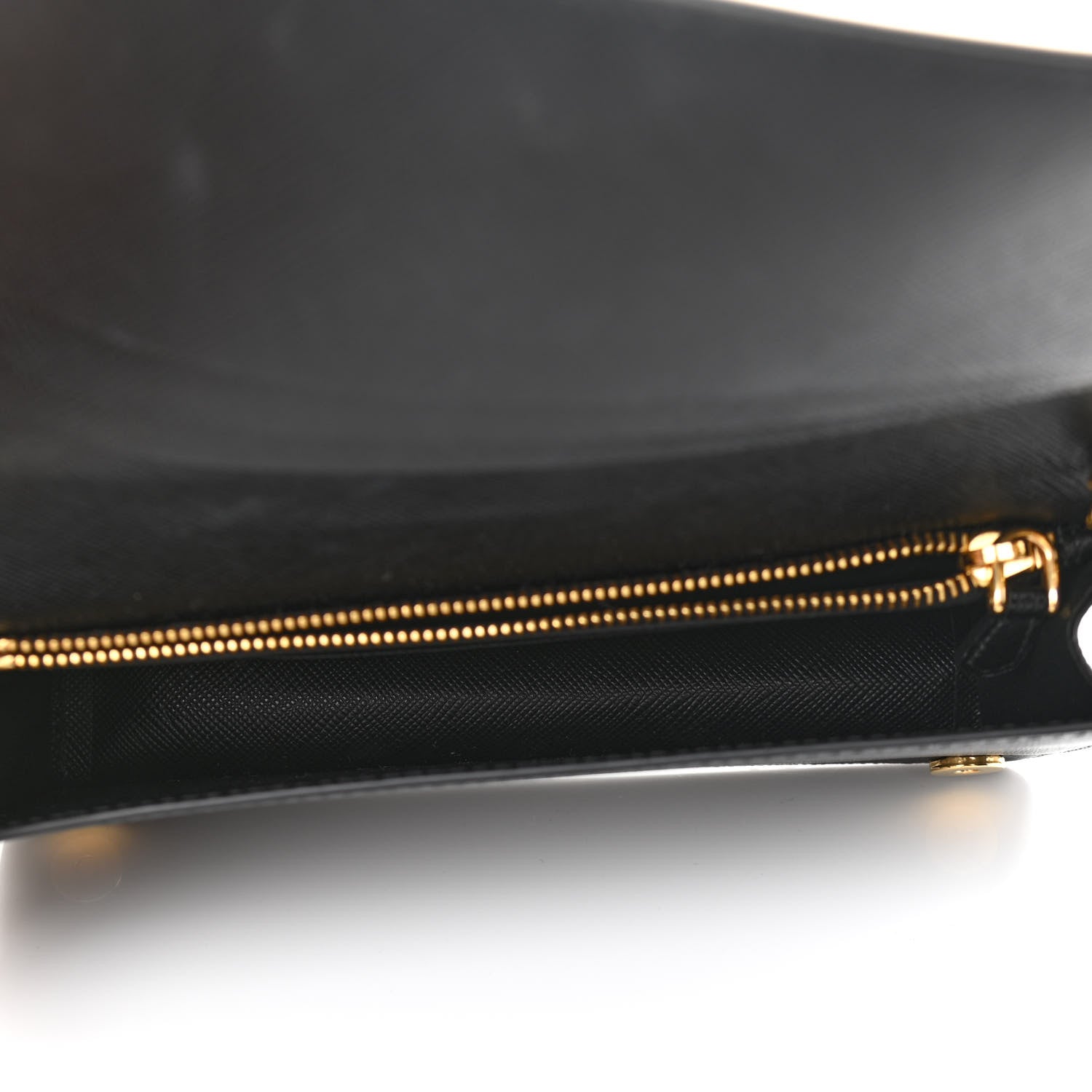 Prada Saffiano Metal Oro Mini Bag Black 4 of 9