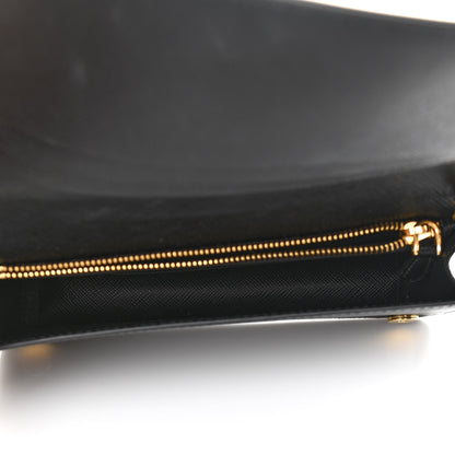 Prada Saffiano Metal Oro Mini Bag Black 4 of 9