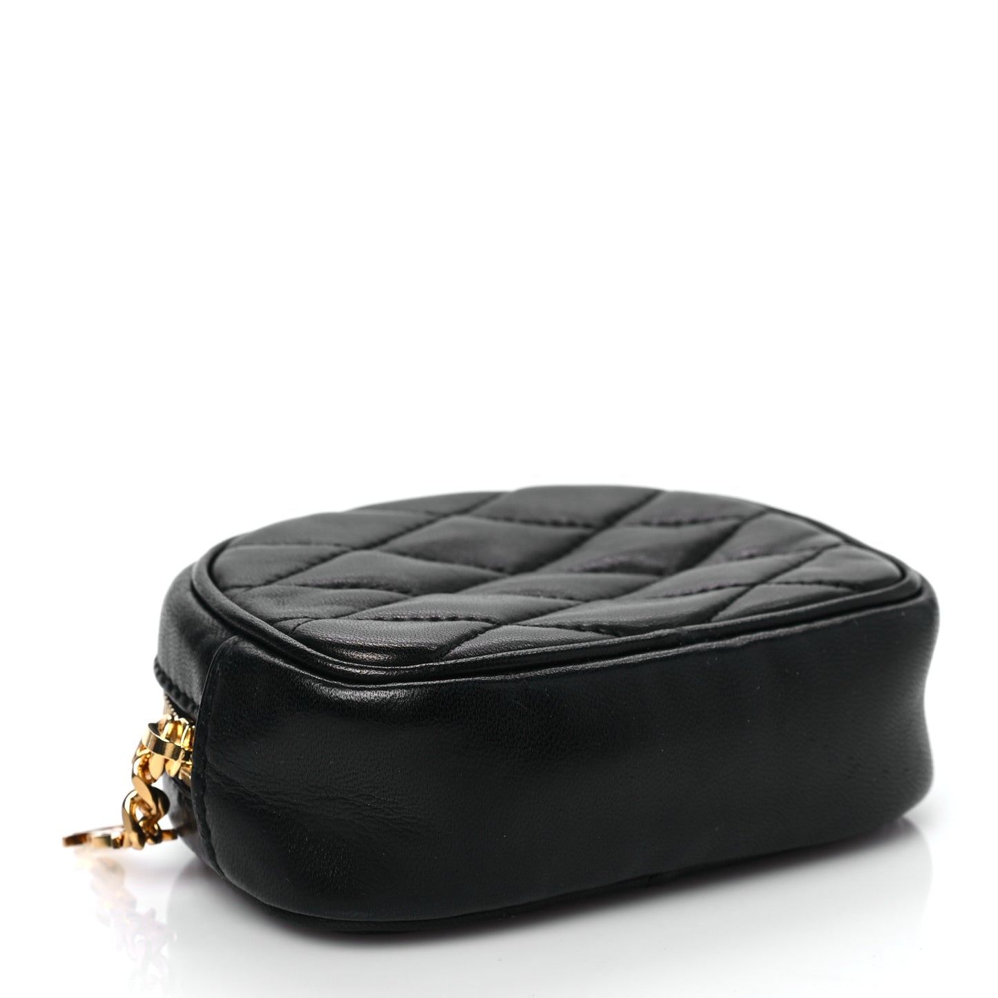 Lambskin Quilted Lolita Cosmetic Pouch Black