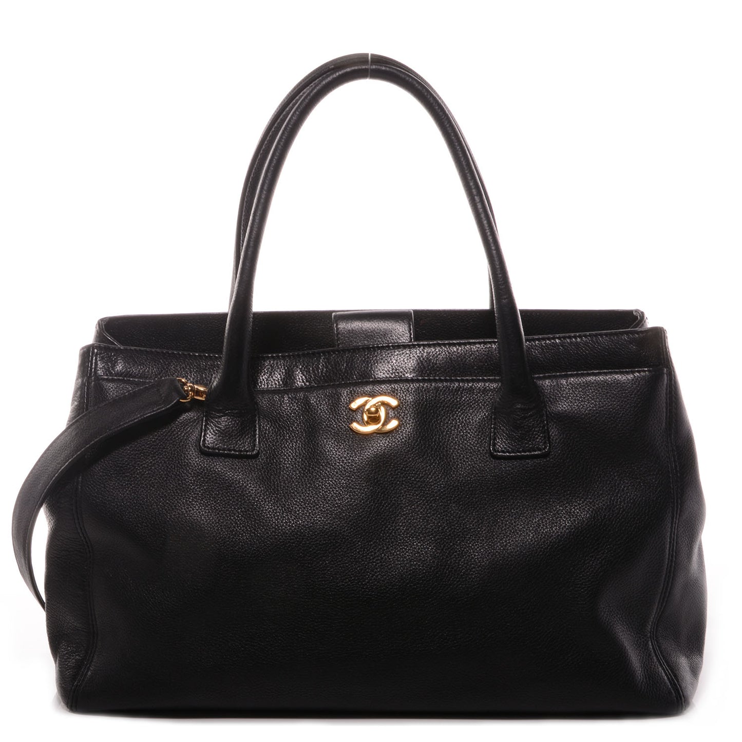 Calfskin Cerf Shopper Tote Black