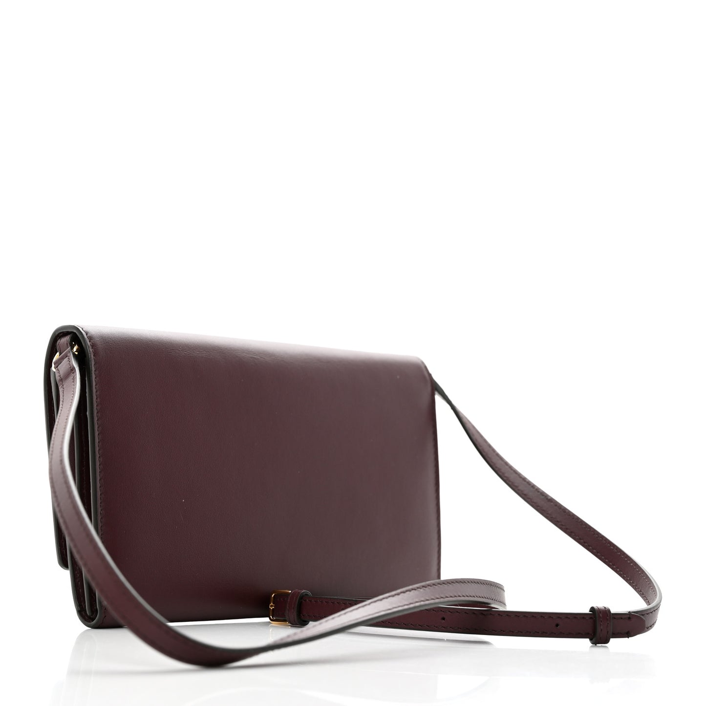 Calfskin Logo Hazelmere Wallet With Detachable Strap Deep Maroon