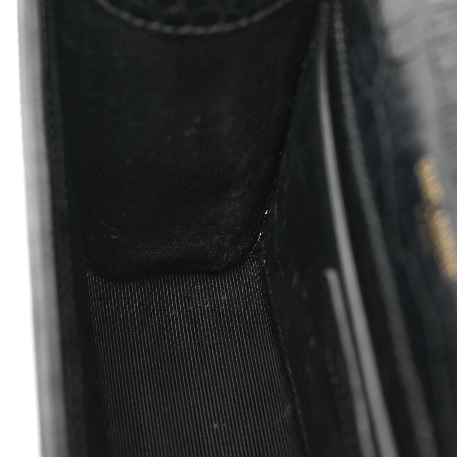 Saint Laurent Calfskin Crocodile Embossed Medium Classic Monogram Kate Tassel Satchel Black 11 of 19