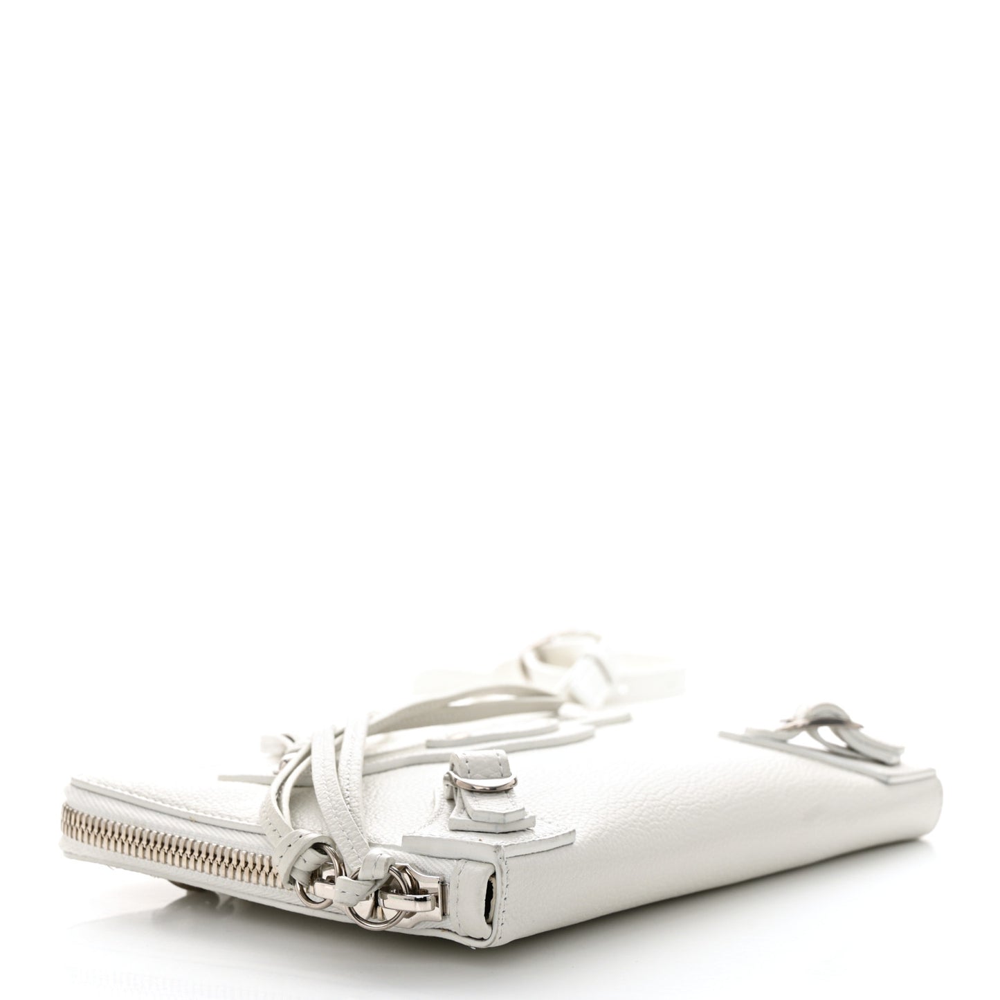 Classic Silver Hardware Reporter Crossbody White