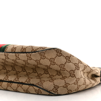 Gucci Monogram Calfskin Sherry Line Web Hobo Brown 10 of 13