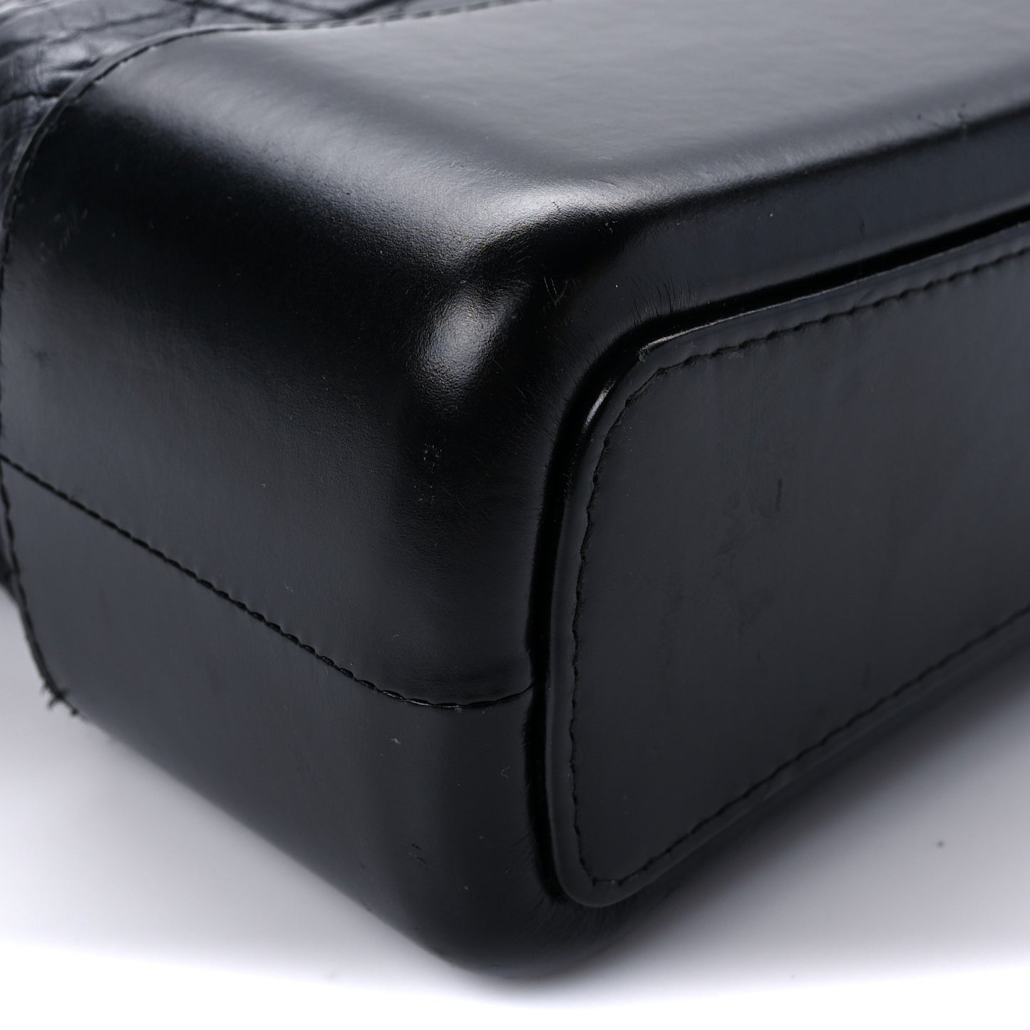 Aged Calfskin Quilted Medium Gabrielle Hobo Black