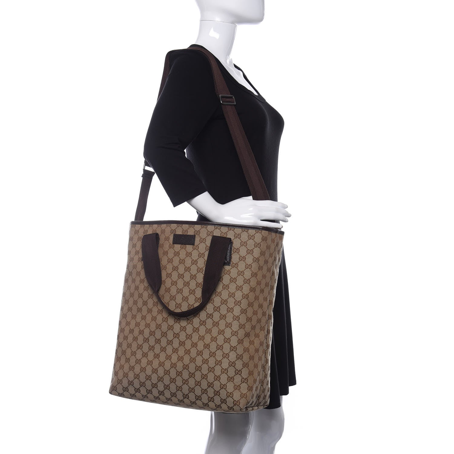 Louis Vuitton GUCCI GG Monogram Medium Handle Vertical Tote Brown 2 of 10