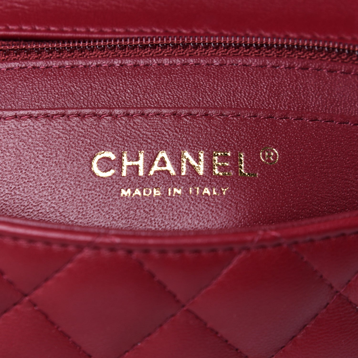 Chanel Lambskin Quilted Mini Rectangular Flap Burgundy 5 of 12