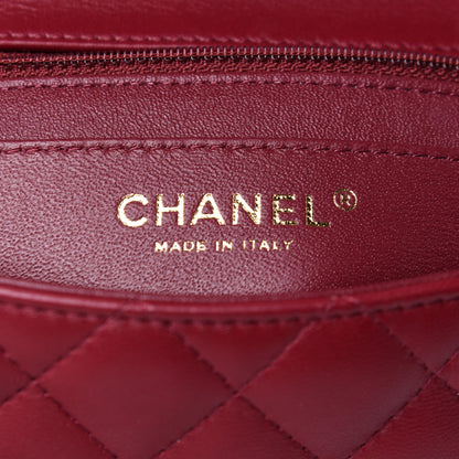 Chanel Lambskin Quilted Mini Rectangular Flap Burgundy 5 of 12