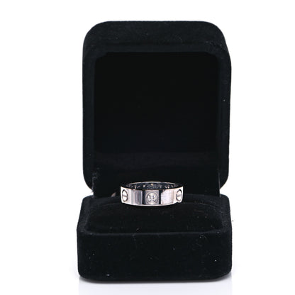 Cartier 18K White Gold 3 Diamond 5.5mm LOVE Ring 54 6.75 6 of 6