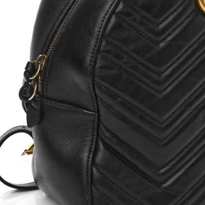 Gucci Calfskin Matelasse GG Marmont Dome Backpack Black 14 of 14