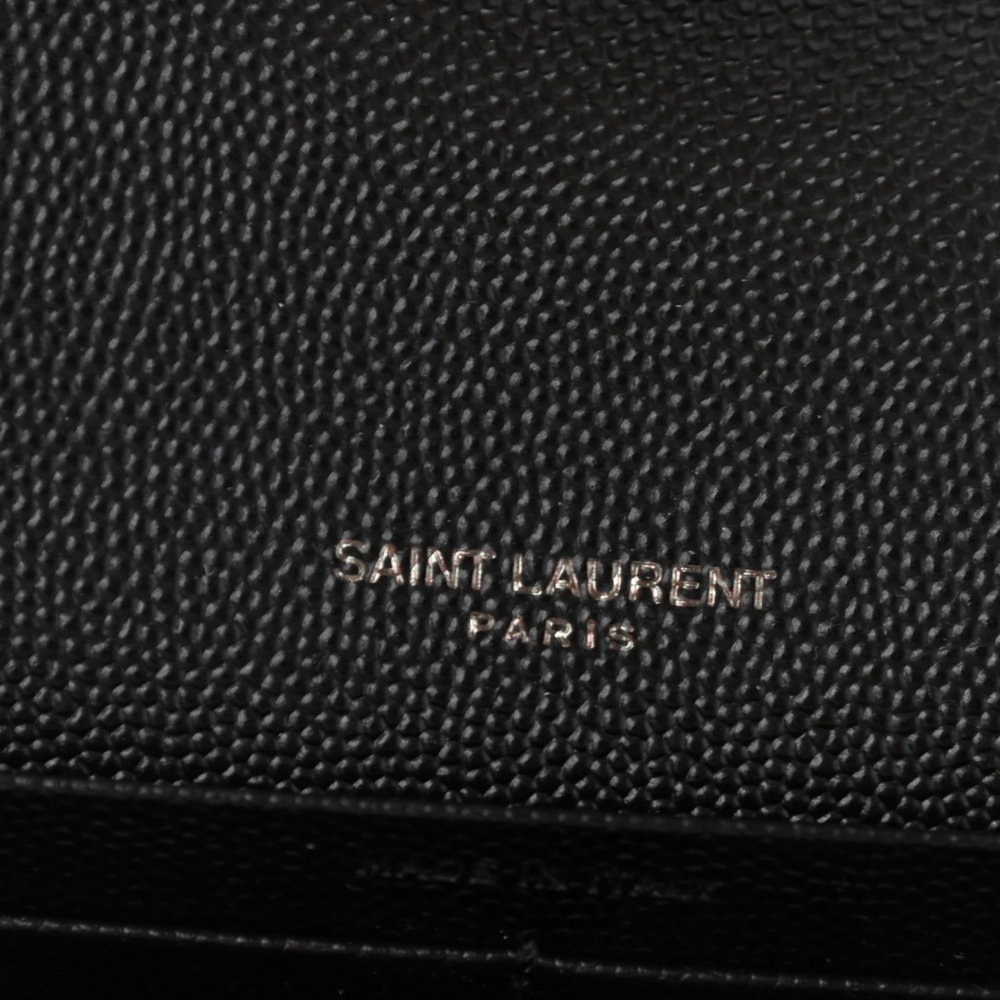 Grain De Poudre Matelasse Chevron Monogram Flap Wallet Black