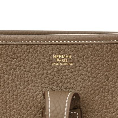 Hermes Taurillon Clemence Evelyne III PM Etoupe 6 of 11