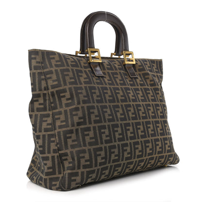 Fendi Zucca Holdall Tote Tobacco Black 2 of 12
