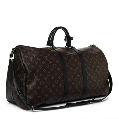 Louis Vuitton Monogram Macassar Keepall Bandouliere 55 3 of 13