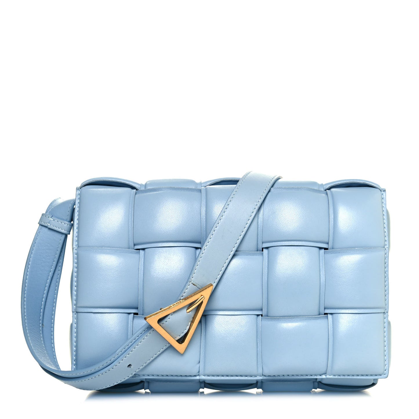 Nappa Maxi Intreccio Padded Cassette Crossbody Bag Spearmint