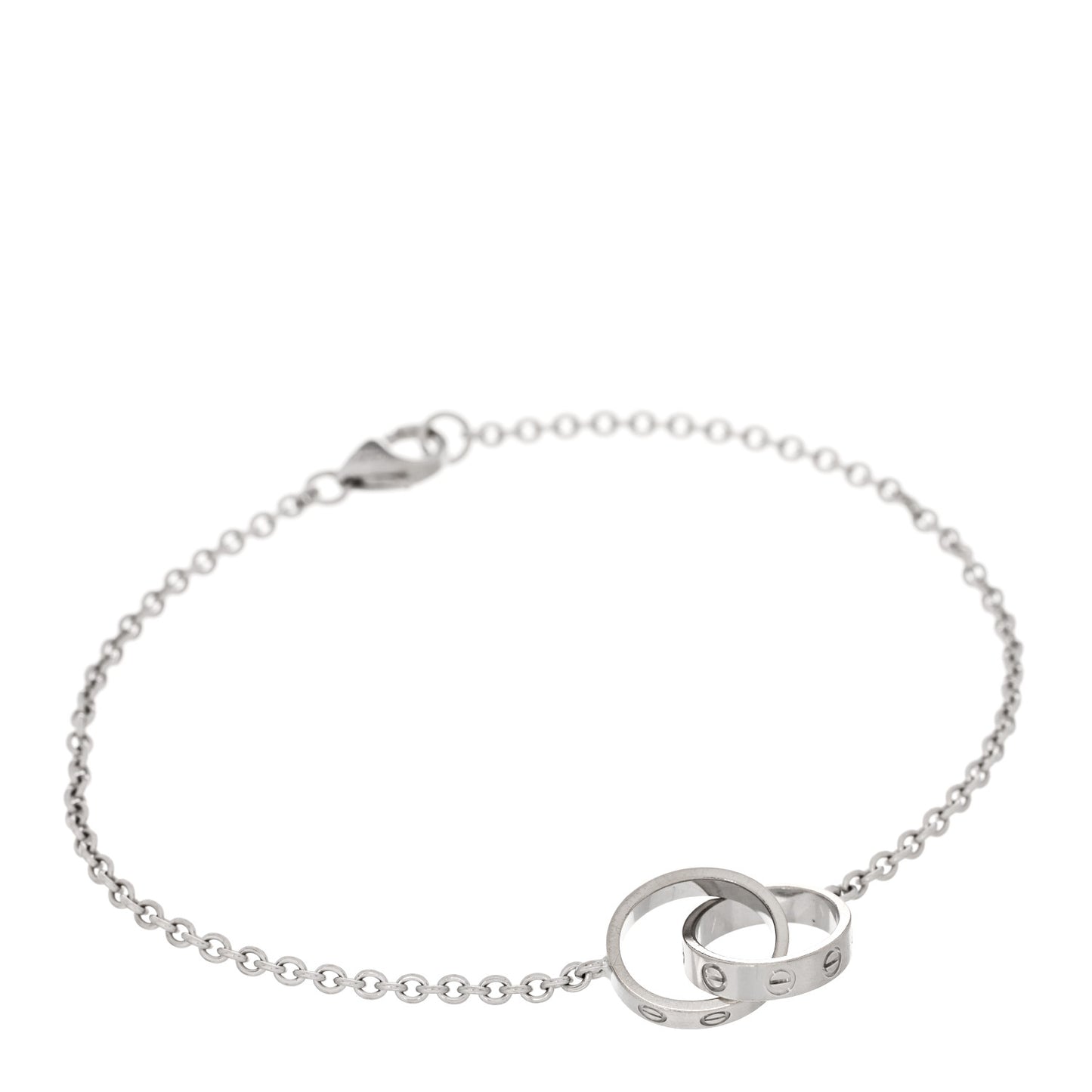 18K White Gold Interlocking LOVE Bracelet