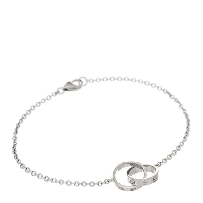 Cartier 18K White Gold Interlocking LOVE Bracelet 1 of 4