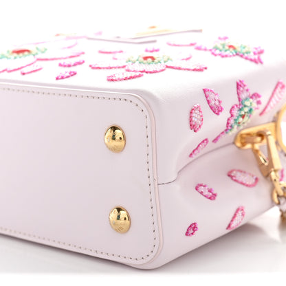 Louis Vuitton LV X TM Lambskin Beaded Embroidered Mini Cherry Blossom Capucines Pink 8 of 8
